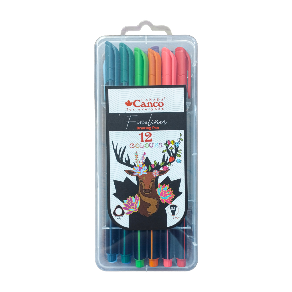 روان نویس کنکو رنگی 0.4 میلی متر Fine Liner بسته 12 عددی