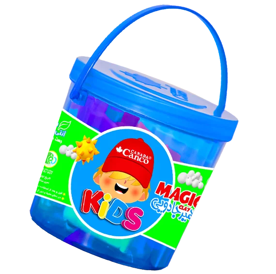 خمیر جادویی 5 رنگ سطلی