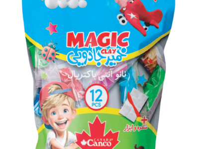 خمیر جادویی 12 رنگ زیپ کیپ
